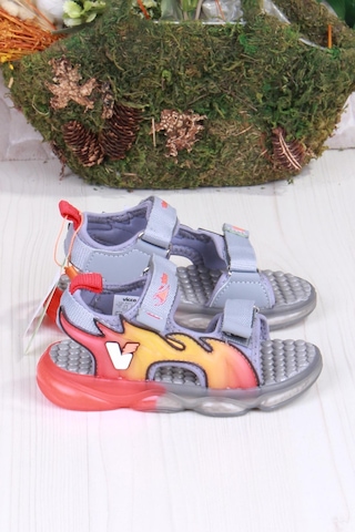 Vicco 332.b25y.256 Jack Gri Rahat Esnek Işıklı Erkek Çocuk Sandalet Gri
