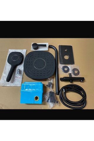 Armour Armatür Ankastre Gömme Duş Seti Siyah Siyah