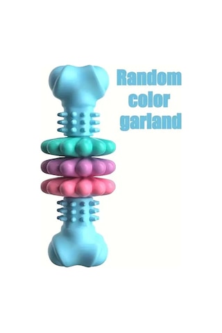 Elmpaly Dayanıklı Mavi Kemik Köpek Oyuncak - Güçlü Çiğneyenler İçin Diş Temizleyen