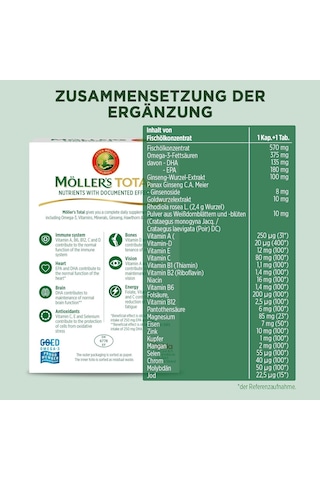 Total Komple Günlük Tamamlayıcı Omega-3 Epa Ve Dha İle Besin Takviyesi 56 Kapsül