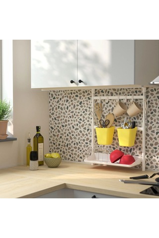Ikea Sunnersta Ayarlanabilir Mutfak Ve Banyo Askısı 45,7 X 45-65 Cm Beyaz
