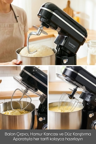 Lorenzo Masterplus 6 L 1500 W Hamur Yoğurma Mutfak Şefi Stand Mixer