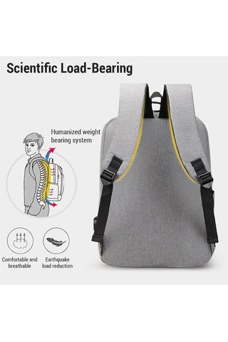 Createtech Yönetici Sırt Çantası - Profesyonel İş Dizüstü Çantası - Büyük Kapasite Siyah