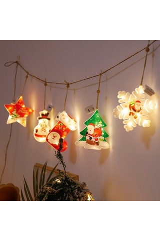 6 İn 1 Led Noel Kolye Dize Işıklar Usb Tatil Dekorasyon Işık Diğer