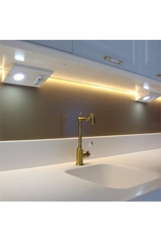 Bizce Led Park Mutfak Dolap Tezgah Altı Aydınlatmave Prizi Beyaz İşık