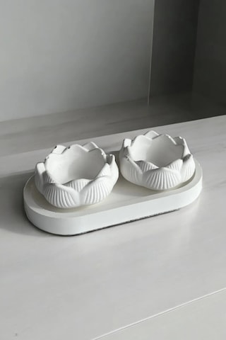 Bernami Biblo Pinterest 2'li Lotus Çiçeği Dekoratif Tabak & Kase + Oval Tabak
