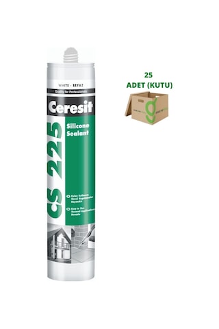 Ceresit Cs 225 Silikon Şeffaf/Beyaz 280Gr 25 Adet