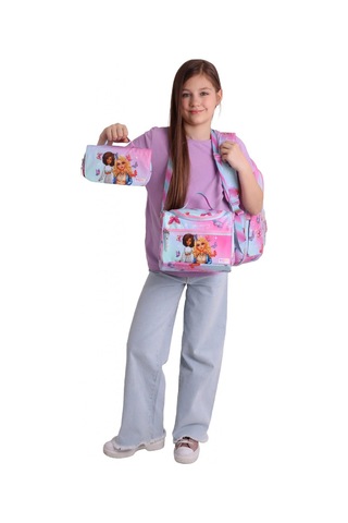 Wow Generation Üçlü İlkokul Okul Çanta Seti - Turkuaz - Pembe - Butterfly Baskılı - Kız Çocuk - Setwg-w6074a Çok Renkli