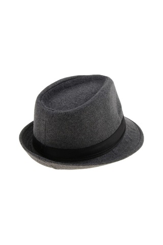 El Yapımı Doğal Yün Keçe Klasik Tasarım Şapka Yapısal Ve Şık Gri