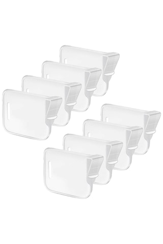 Microcase Sert Plastik Buzdolabı Bölüm Düzenleyici Ayracı Buzdolabı Organizatörü-al5272 8 Adet Beyaz