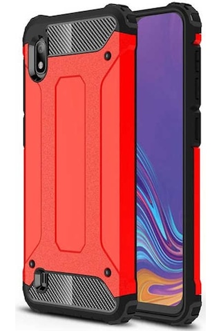 Noktaks - Samsung Galaxy Uyumlu A10 - Kılıf Çift Katman Zırh Tank Crash Military Kapak - Gri