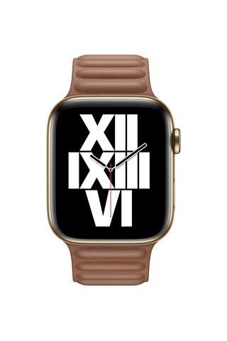 Microsonic Apple Uyumlu Watch Series 8 45 MM Kordon Leather Link Band