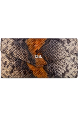 Bilik Deri Bej Yılan/taba Kadın Cüzdan Bsh 3071 Bej Yılan/taba Çok Renkli
