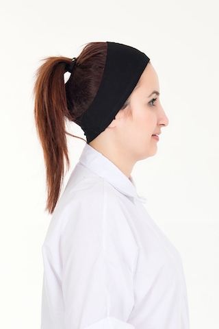 Sensu Dikişsiz Kadın Penye Tesettür Bandana Spor Saç Bandı Sıyah