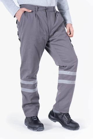 Çift Sıra 3 Cm Reflektörlü Kapitoneli Pantolon Gri