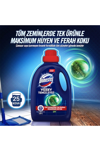 Domestos Çamaşır Suyu Dağ Esintisi 3 x 750 ML + Domestos Çam Yüzey Temizleyici 1500 ML