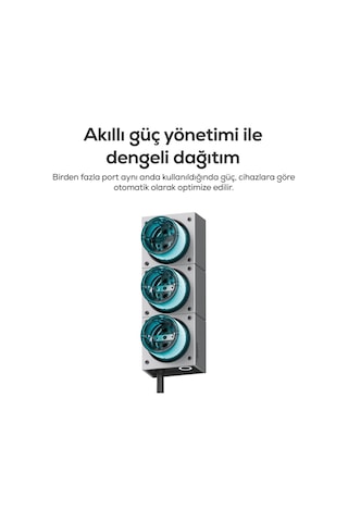 Masaüstü Priz Hızlı Şarj İstasyonu 7 İn 1 3x 4000w Ac, 140w 3xusb-c, 1 Usb-a, 100w Kablo X6424