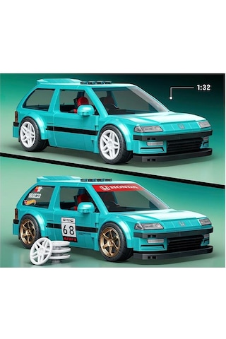 Hot Wheels Custom 90 Honda Civic Ef 248 Parça Araba Yapım Seti Jhf62