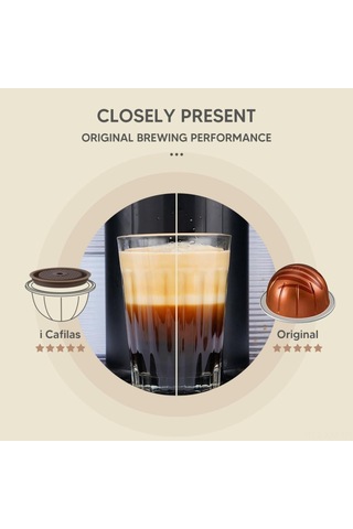 Ximistore9 2'li Yeniden Kullanılabilir Silikon Kapsül Kapağı Vertuo/vertuoline İçin - Kaşık Ve Fırça Dahil Siyah, Kahverengi