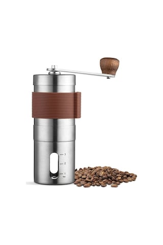 Pazly Manuel El Kahve Değirmeni, Seramik Çapaklı, Gümüş Renk Gümüş