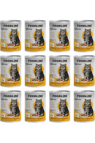 Foodline Tavuklu Yetişkin Kedi Konservesi 12 x 400 G