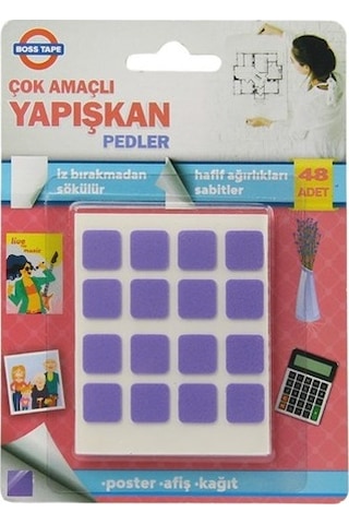Balon Poster Kağıt Süs Yapıştırma Sök-tak Pedler 12 MM 48 Adet