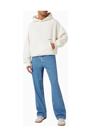 About Blank Off White Heavyweight Cotton Box Hoodie Erkek Sweatshirt Kırık Beyaz