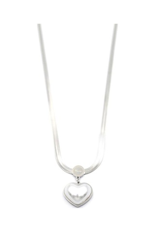 Kalp Kolye - Gümüş Çok Renkli