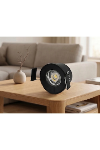 1 Adet Cata Ct 5270 Yıldız 1.5w Sıva Altı Led Spot Siyah Kasa Beyaz Işık 6400k Çok Renkli