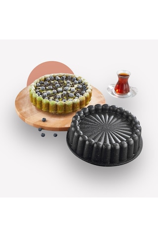 Doremcy Granit Döküm Tart Kalıbı Gri 26 Cm dilimli tart kalıbı