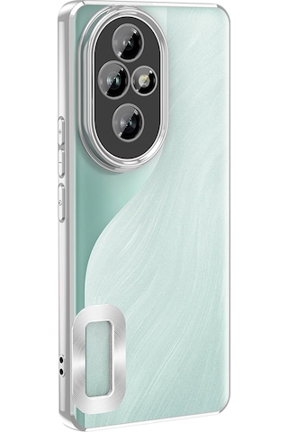 Honor 200 Pro Uyumlu Kılıf Kamera Korumalı Logo Gösteren Zore Omega Kapak -115591 Gold