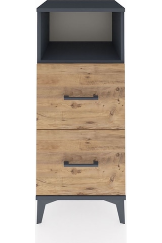 Hyperion Komodin Tek Raflı 2 Çekmeceli 44x44x106 Antrasit-çam Antrasit