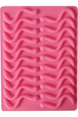 Çikolata Kalıbı 20 Kavite Sakızlı Yılan Hafif Tekrar Kullanılabilir Solucanlar Kek Kalıbı Pişirme Aracı Rastgele Renk Çok Renkli