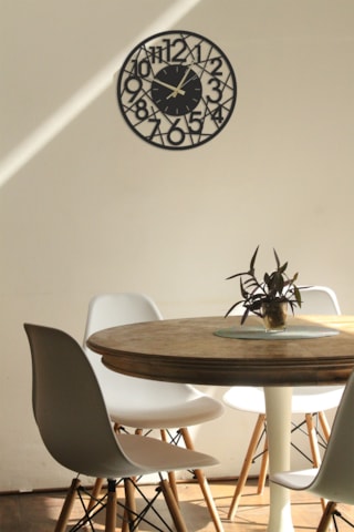 Dekoratif Çerçeveli Duvar Saati Ahşap Duvar Dekorasyon Ürünü