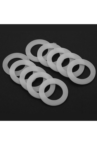 Neevoyu 10 Adet 1 1/4 İnç Beyaz Silikon Düz Yalıtım Y垫片: Isıya Dayanıklı, Toksiksiz, Su Isıtıcıları İçin Efficent Leakage Önleyici