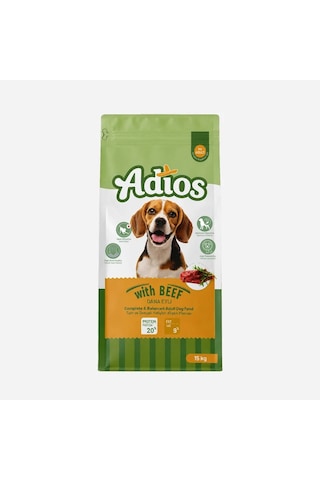Adios Tam Ve Dengeli Dana Etli Yetişkin Köpek Maması 15 Kg