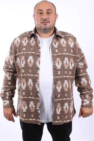 Moc Grande Mocgrande Oduncu Gömlek Mc Three Rug Print 22212 Kahverengi