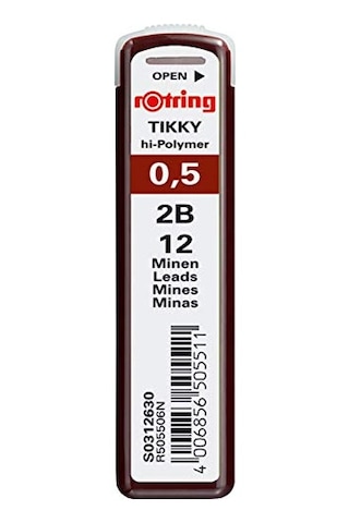 Tikky Hi-polymer Mekanik Kurşun Kalem Ucu, 0,5mm, 2b, 0.5 Mm