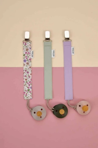 E&f Store 3'lü Emzik Askısı Seti - Çiçekli - Mint Yeşili - Lila Çok Renkli