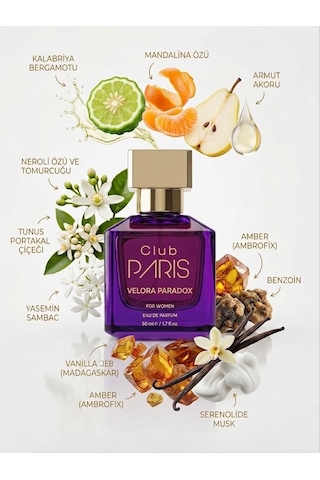Club Paris Velora Paradox - Kadın Parfüm 50 Ml Amber - Çiçeksi