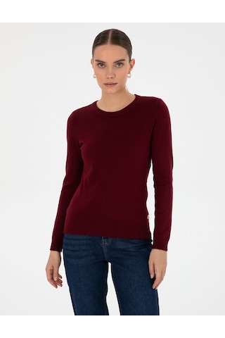 Pierre Cardin Kadın Vişne Kazak /triko 50315758-vr223 Vişne