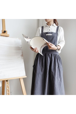 Dianziye Ev, Mutfak Ve Kafe İçin Siyah Kumaş Apron - Dayanıklı, Kullanıması Kolay Ev Gereci Diğer