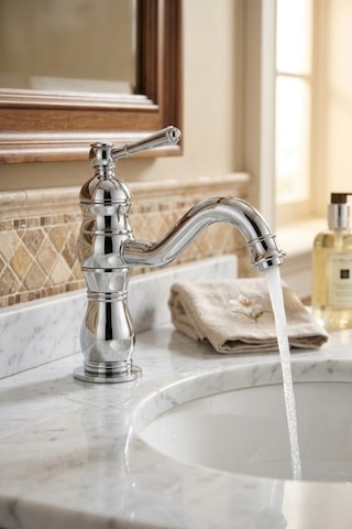 Rustik Lavabo Bataryası Krom Kısa Krom Gümüş