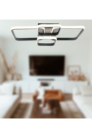 Tt500-4-sy Tt Ayd 3 Renk Işık Modüllü Mat Siyah Led Avize Siyah