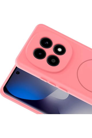 Maks Technology Redmi Note 15 4g Kılıf M-safe Şarj Özellikli Mkst Meta Kapak - Rose Pembe
