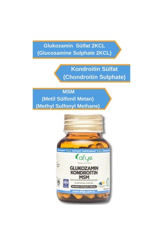 Afye Glukozamin Kondroitin Msm 50 Kapsül 1000 Mg