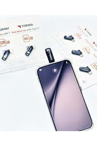 Torima Siyah 128gb Çift Sürücülü Usb-type-c Otg