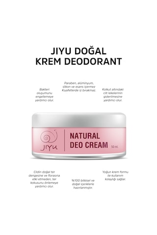 Jiyu Ter Kokusu Önleyici Doğal Krem Deodorant 50 ML