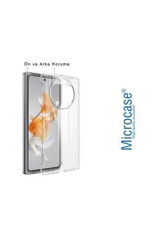 Microcase Huawei Mate X3 Sert Kristal Kapak Kılıf - Şeffaf Al3157
