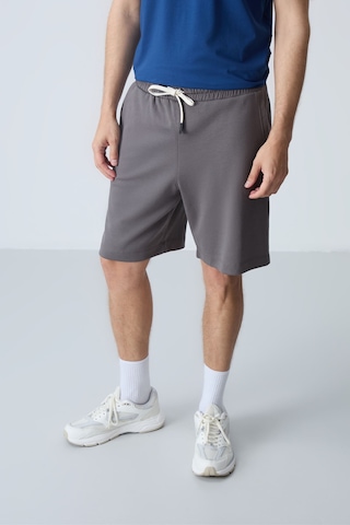 Air Jones Tommy Life Koyu Gri Pamuklu Kalın Yumuşak Dokulu Standart Fit Basic Erkek Şort - 81275 Koyu Gri